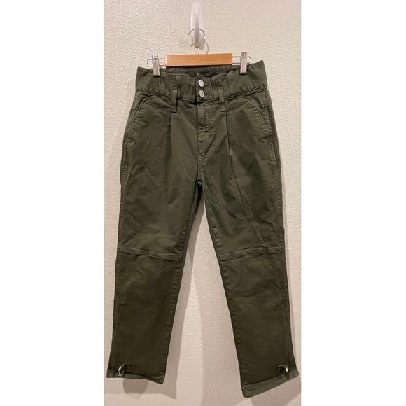 VERONICA BEARD JEANS Monika Tapered Army Green Pants - Picture 5 of 12